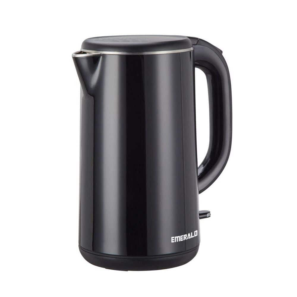 7.6-Cup Stainless Steel Interior Black Tea Cordless Electric Kettle