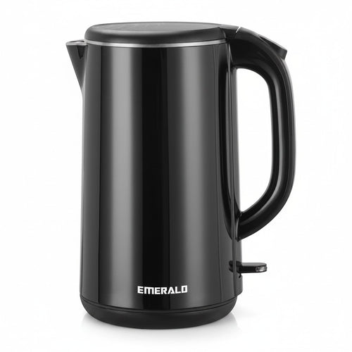 Zerovault PH Emerald 1.8L black stainless steel electric kettle with stay-cool handle and auto shut-off.